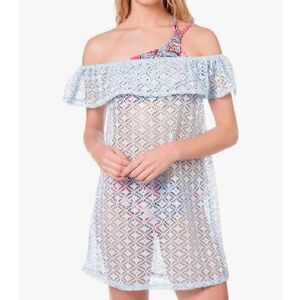Miken Swim Juniors Off the Shoulder Flounce Cover Up